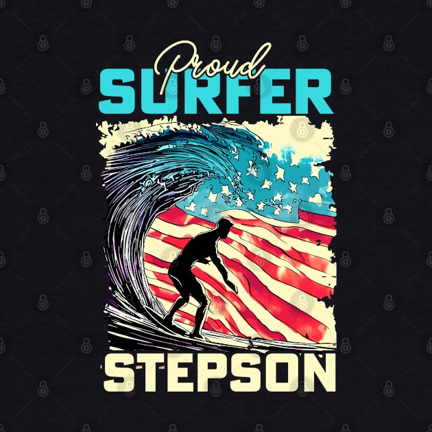 Proud Surfer Stepson by T-shirt US